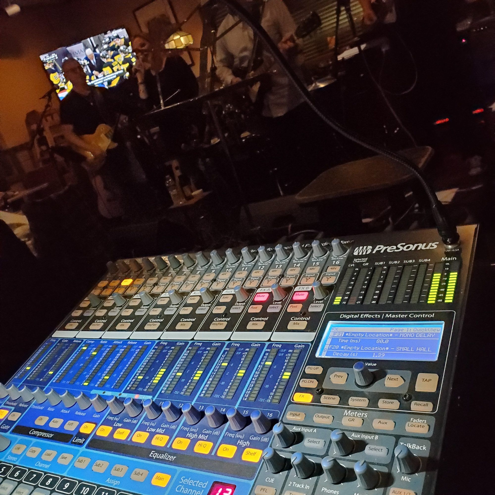 PreSonus StudioLive console lit up at a KRT Audio show